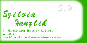 szilvia hanzlik business card